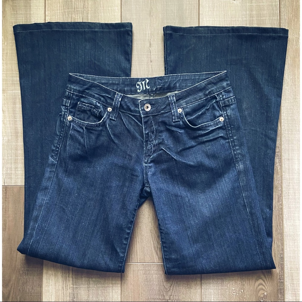 Miss Me JP4531 Wide Leg Dark Wash Indigo Jeans